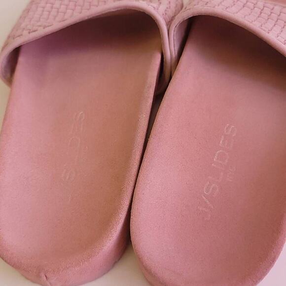 J Slides NYC Pink Slide Sandal Size 6 Leather Women's Summer - Picture 12 of 12